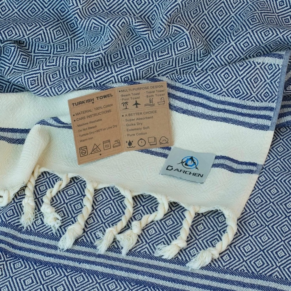 Turkish Towels 41x70 Navy Blue